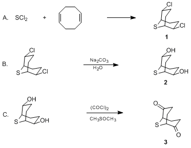 Reaction equation for 9-THIABICYCLO[3.3.1]NONANE-2,6-DIONE