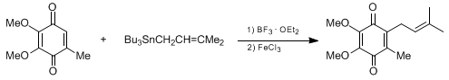Reaction equation for UBIQUINONE-1 (2,5-Cyclohexadiene-1,4-dione, 2,3-dimethoxy-5-methyl-6-(3-methyl-2-butenyl)-)