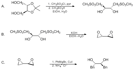 Reaction equation for SYNTHESIS OF CHIRAL NON-RACEMIC DIOLS FROM (S,S)-1,2,3,4-DIEPOXYBUTANE: (2S,3S)-DIHYDROXY-1,4-DIPHENYLBUTANE (2,2'-Bioxirane, [S-(R,R)]- and 2,3-Butanediol, 1,4-diphenyl-, [S-(R,R)]-)