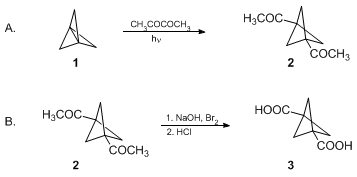 Reaction equation for PHOTOCHEMICAL SYNTHESIS OF BICYCLO[1.1.1]PENTANE-1,3-DICARBOXYLIC ACID