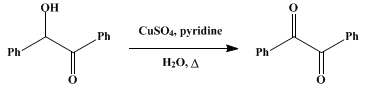 Reaction equation for BENZIL